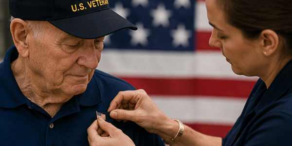 Veteran pinning ceremony